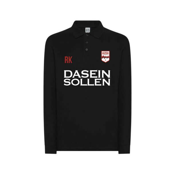 SOCCER POLO LONGSLEEVE BLACK